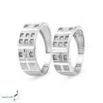 حلقه ست نقره نامزدی زنانه و مردانه مدل HSE K42