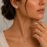 نیم ست نقره زنانه مدل NWE K72 - Image 8