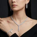 سرویس نقره زنانه مجلسی جواهری طرح برگ SLR-B29 - Image 6