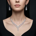سرویس نقره زنانه مجلسی جواهری نگین مارکیز SLR-B03 - Image 5